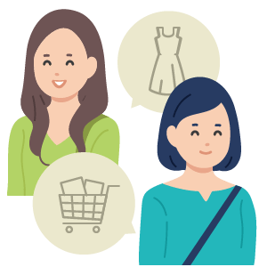 旅行中の買い物のイメージ