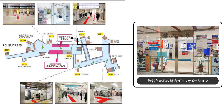 渋谷ちかみち 総合インフォメーション 東急田園都市線・東急東横線